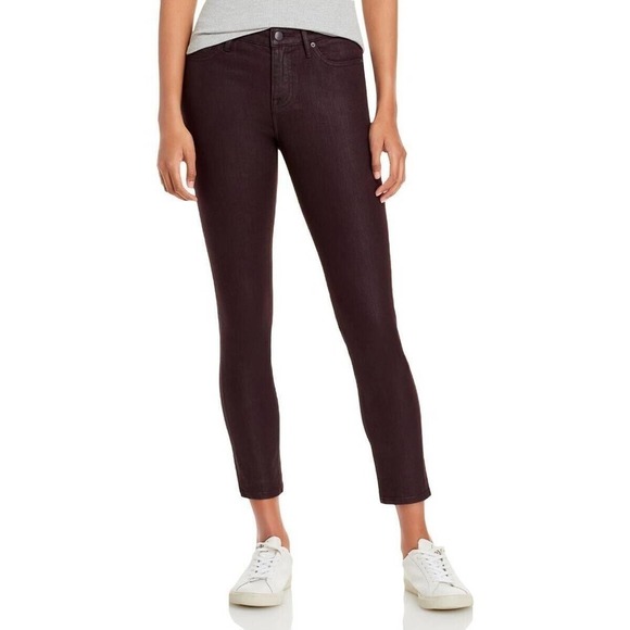 Aqua Womens Size 26 Jackie Purple Denim Colored Skinny Jeans Mid Rise Trousers - Picture 1 of 9